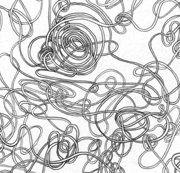 eine Schnur, Detail 5 x 4,9 cm